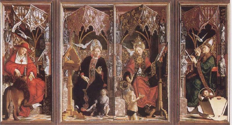 PACHER, Michael Altarpiece of the Earyly Chuch Fathers oil painting image